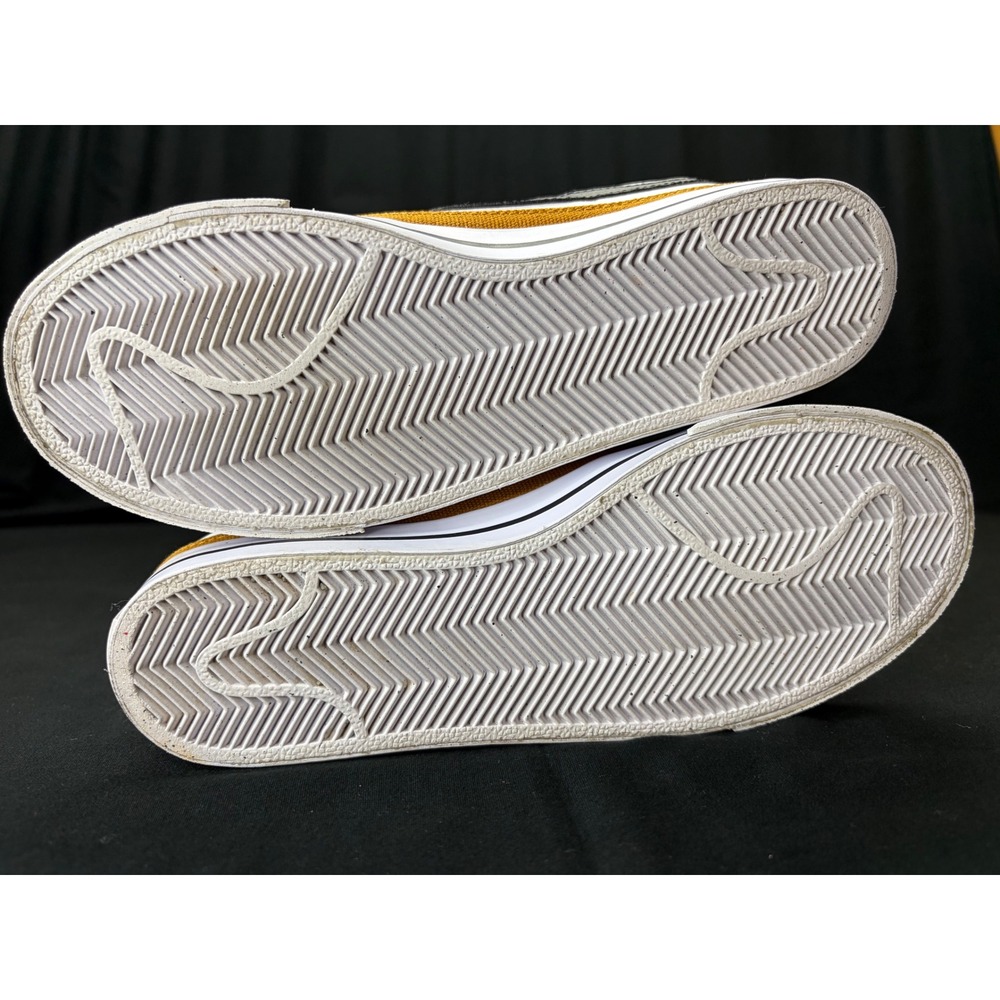 Nike Court Legacy Low White Black Mustard Yellow Canvas Trim Sneakers DH3161-100 - Picture 14 of 16